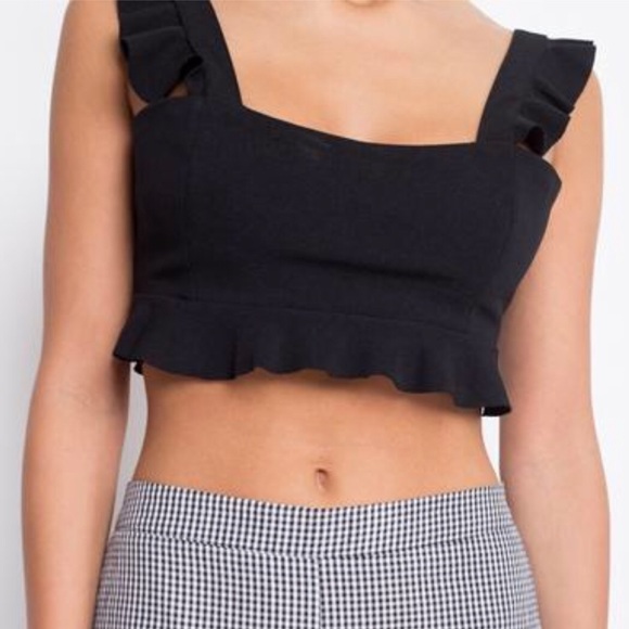 Luna B Tops - Luna B Ruffle Crop Top